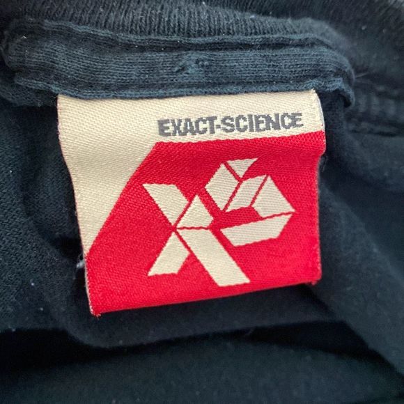 Vintage Exact Science Black & Gold Bling Engine T-Shirt Men Medium Made in USA - Picture 4 of 6